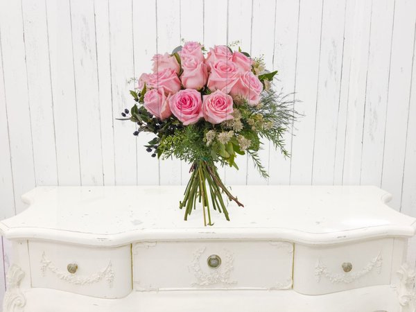 Bouquet de 12 Rosas Rosa